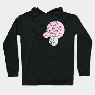 abstract lady, line art woman Hoodie